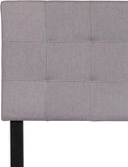 Flash Furniture Bedford Tufted Upholstered Full Size Headboard in Light Gray - Image 5