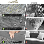 ovios 13 Pieces Patio Furniture Set, Outdoor Wicker Sectional Sofa - Image 9