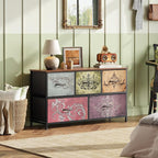 WLIVE Dresser for Bedroom with 5 Drawers, Wide Chest of Drawers, Fabric Dresser - Image 8