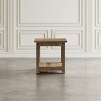 Jofran Reclamation Rustic Reclaimed Solid Wood Square End Table - Image 7