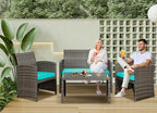 SUNLEI 4-Piece Outdoor Patio Furniture Set, Rattan Chair Wicker Conversation Set - Image 6