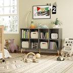 8-Cube Bookshelf 2 Tier Retro Bookcase - Image 5
