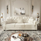 KEIKI 83" Velvet Chesterfield Sofa - Image 3