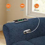 MCombo 78.3" Wall Hugger Power Loveseat Recliner Sofa - Image 8