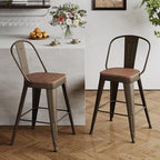 Andeworld Metal Bar Stools Set of 2, 26 inch Counter Height Barstools by Andeworld