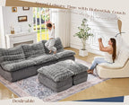 Hobestluk Sofa Couch Foam Sofa for Small Spaces Comfy Sofas - Image 6