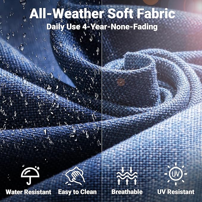 ovios 3-Piece Patio Furniture Set, Outdoor Wicker Sofa - Image 4