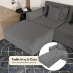 Modular Sectional Sofa, Oversized U Shaped Couch, Convertible Sleeper Sofa - Image 7
