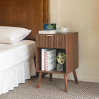 Fultyle Nightstand with Charging Station, Fluted Night Stand with USB and Type - Image 6