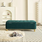 Yogald 47.24'' Chesterfield Ottoman - Image 2