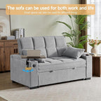 Auvsoce 65'' Chaise Lounge Chair Indoor, 3-in-1 Convertible Sofa Bed - Image 5
