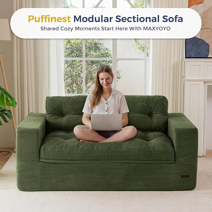 MAXYOYO 63" Loveseat Sofa Couch - Image 7