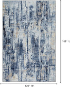 10x14 Area Rugs Washable Rug: Modern Abstract Living Room Rug Soft Anti-Skid - Image 2