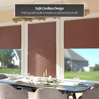 Red Lantern Bamboo Cordless Window Shade - Image 3