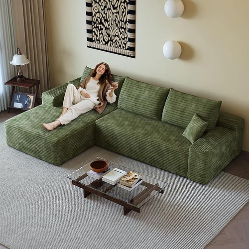 108" Sectional Couches for Living Room Cloud Couch Sofa by AWarmHomeForYou