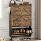 BORNOON Shoe Cabinet with 3 Flip Drawers Narrow Shoe Storage Cabinet Organizer by BORNOON