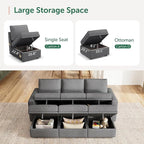 HONBAY Modular Sectional Couch Sleeper Sofa Bed - Image 3