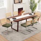 Zesthouse Natural Rattan Dining Chairs Set of 6, Mid Century Modern Dining by Zesthouse