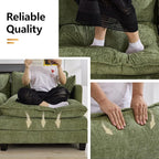 35‘’ Modern Chenille Cloud Sofa Ottoman, Rectangle Ottoman - Image 4
