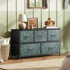 WLIVE Dresser for Bedroom with 5 Drawers, Wide Chest of Drawers, Fabric Dresser - Image 8