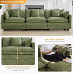111'' Sectional Cloud Deep Seat Couch, Modern Comfy Chenille Modular Sectional - Image 3