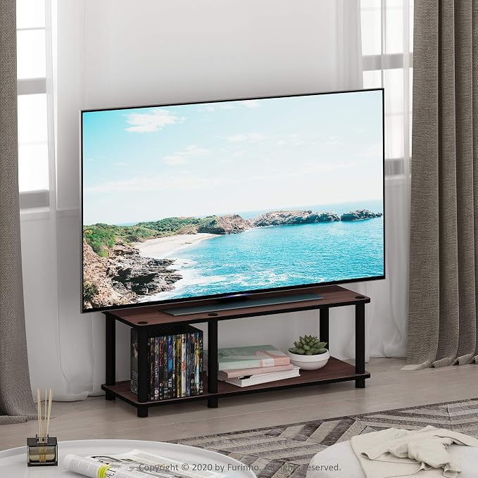 Furinno JUST TV Stand, 2-Tier No Tools Mid Entertainment Center - Image 3