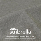 Unimatta Sunbrella Outdoor High Back Chair Cushion Seat Pads, 44 x 21 Inch - Image 2