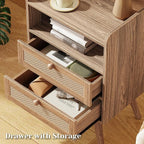 SUPERJARE 2 Drawer Night Stand - Image 5