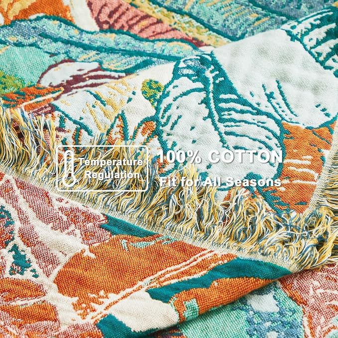 LUTBM Boho Throw Blanket for Couch Sofa Chair Cotton Summer Blankets for - Image 6