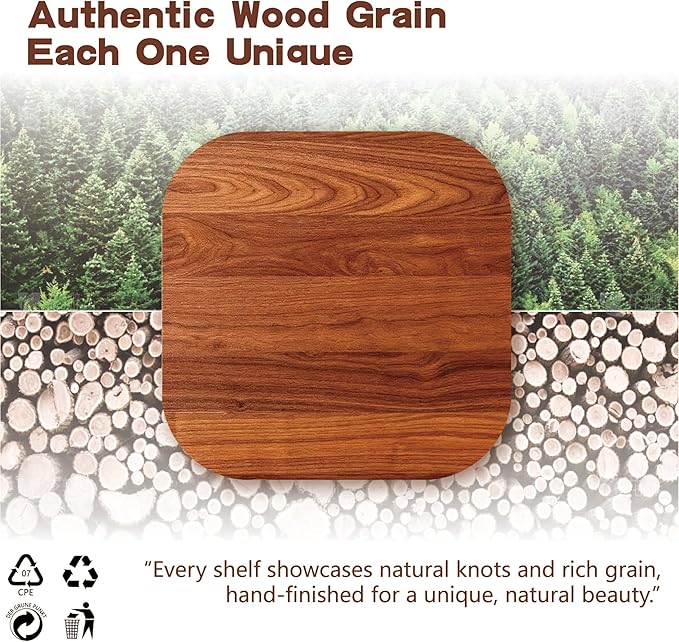 Solid Wood Floating Shelves, 40in Finished Real Wood Wall Shelves - Image 3