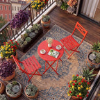 GarveeTech 3-Piece Folding Bistro Set, Heavy Duty Outdoor Patio Furniture by GarveeTech