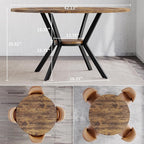 MECHYIN Round Dining Table for 2-4, 42 Inch Wood Kitchen & Dining Room Tables - Image 2