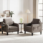 Accent Chair for Living Room Modern Linen Upholstered Armchair Side Wooden by Unknown