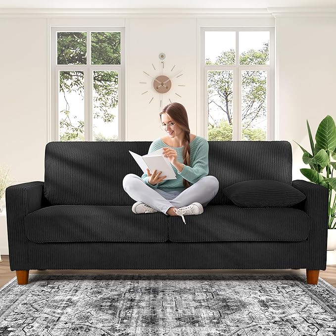 Kidirect 70in L Shaped Couch, Modular Sofa No Tool Assembly, Comfy Sectional - Image 2