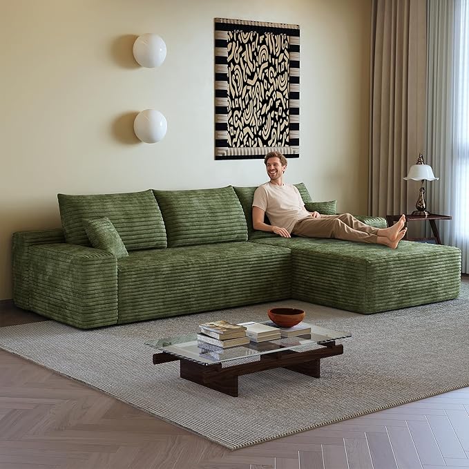 108" Sectional Couches for Living Room Cloud Couch Sofa - Image 5