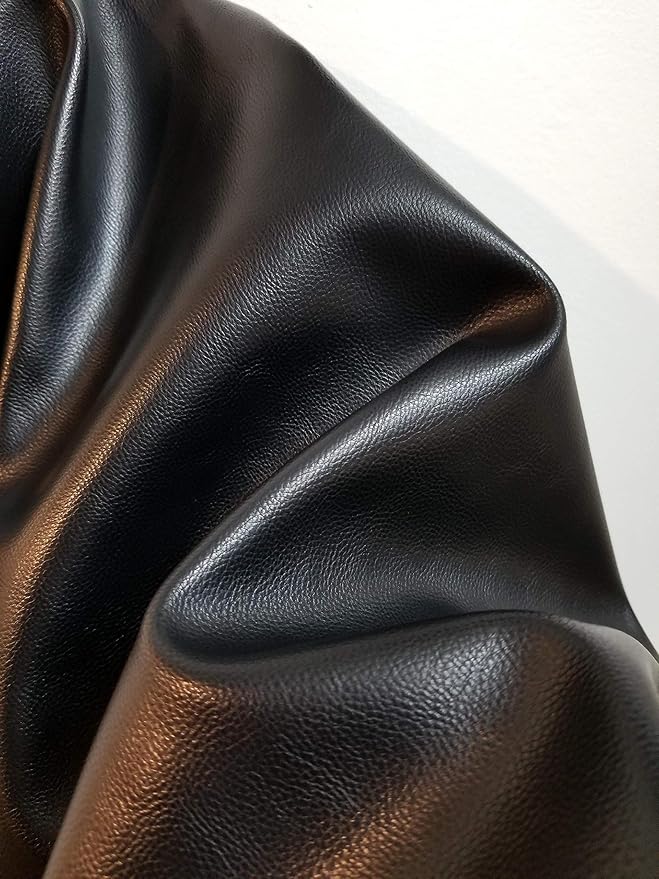 NAT Leathers | Black Pebbled Soft faux Vegan PU {Peta Approved Vegan} Leather by NATLeathers