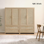 SICOTAS Larger Armoire Wardrobe Closet, Boho Armoire Clothes Organizer - Image 6