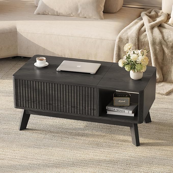 Wood Lift Top Coffee Table - Image 7