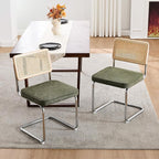 Zesthouse Natural Rattan Dining Chairs Set of 4, Mid Century Modern Dining - Image 8
