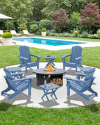 SERWALL Folding Outdoor Side Table Set of 2, Portable Adirondack Side Table - Image 11