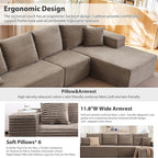 135" Cloud Sectional Couch - Image 4