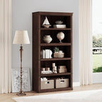 GarveeHome 5 Tier Farmhouse Bookcase, 67.4" Tall Book Shelf - Image 4