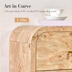 Curved 6-Drawer Dresser for Bedroom, Vanity Desk TV Stand for Living Room - Image 6