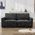 77.4" Chenille Modular Loveseat Oversized Upholstered 2 Seater Sectional Sofa by CACFTII