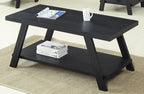 Roundhill Furniture Athens Contemporary 3-Piece Wood Shelf Coffee Table Set - Image 3
