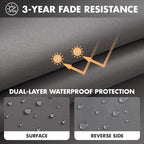 MIULEE Dark Grey Outdoor Seat Cushion 24x24 Inch Waterproof & 3 Year Fade - Image 3