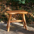 Greenage Cedar Roots Wooden Stool Naturally Shape Large 20" x 13" x 18" H Wood - Image 4