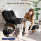 MAXYOYO Accent Chair with Ottoman Adjustable Backrest, Tufted Living Room Chair - Image 4