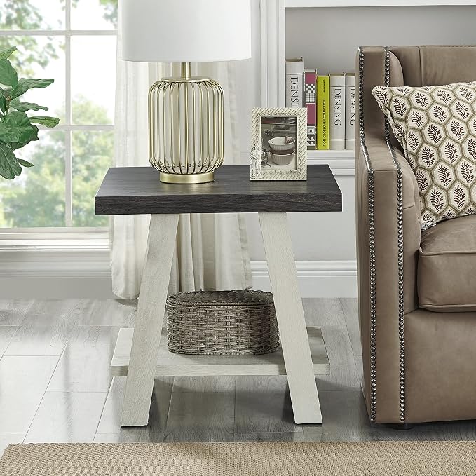 Roundhill Furniture Athens Contemporary 3-Piece Wood Shelf Coffee Table Set - Image 5