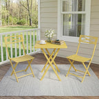 GarveeLife 3 Piece Outdoor Bistro Set, All Metal Patio Table and Chairs Set - Image 5